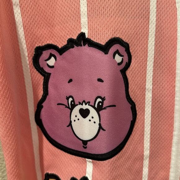 NWOT Care Bears 80’s Pink Baseball Jersey Sz M - Picture 2 of 5